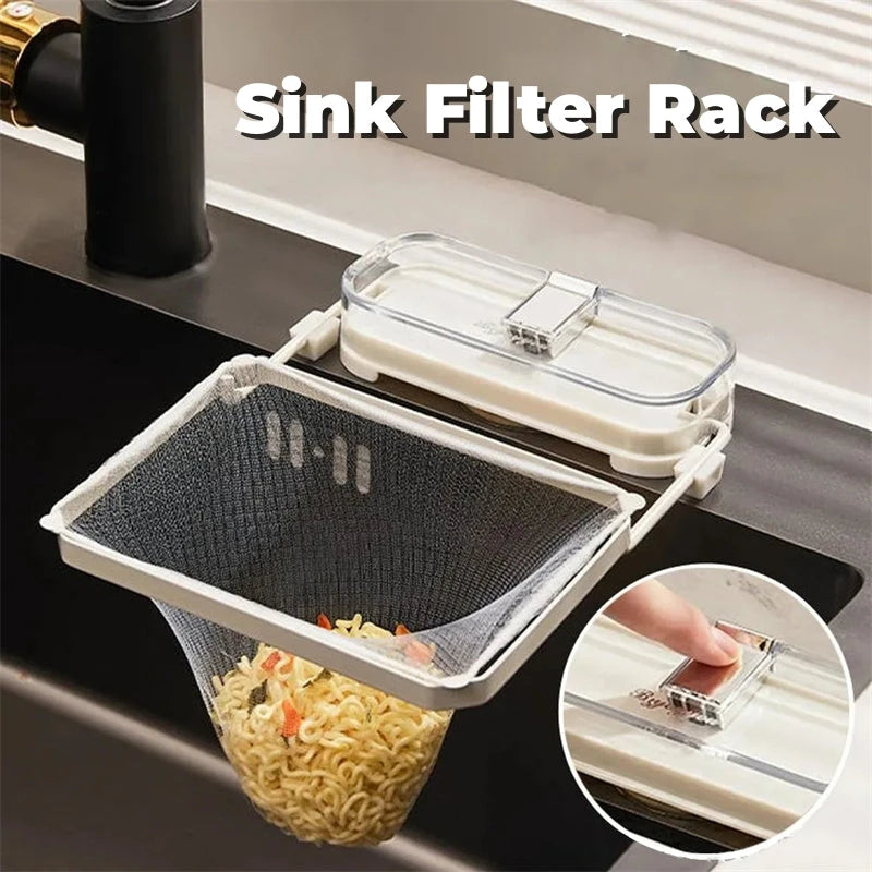 Cesta de drenaje con ventosa para fregadero: filtro desechable para restos de comida y residuos