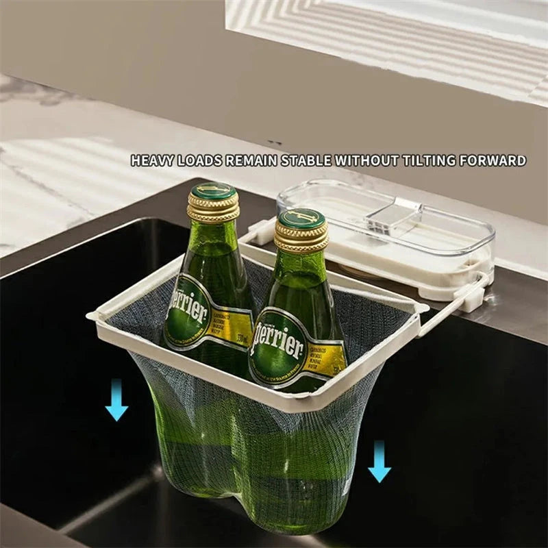 Cesta de drenaje con ventosa para fregadero: filtro desechable para restos de comida y residuos