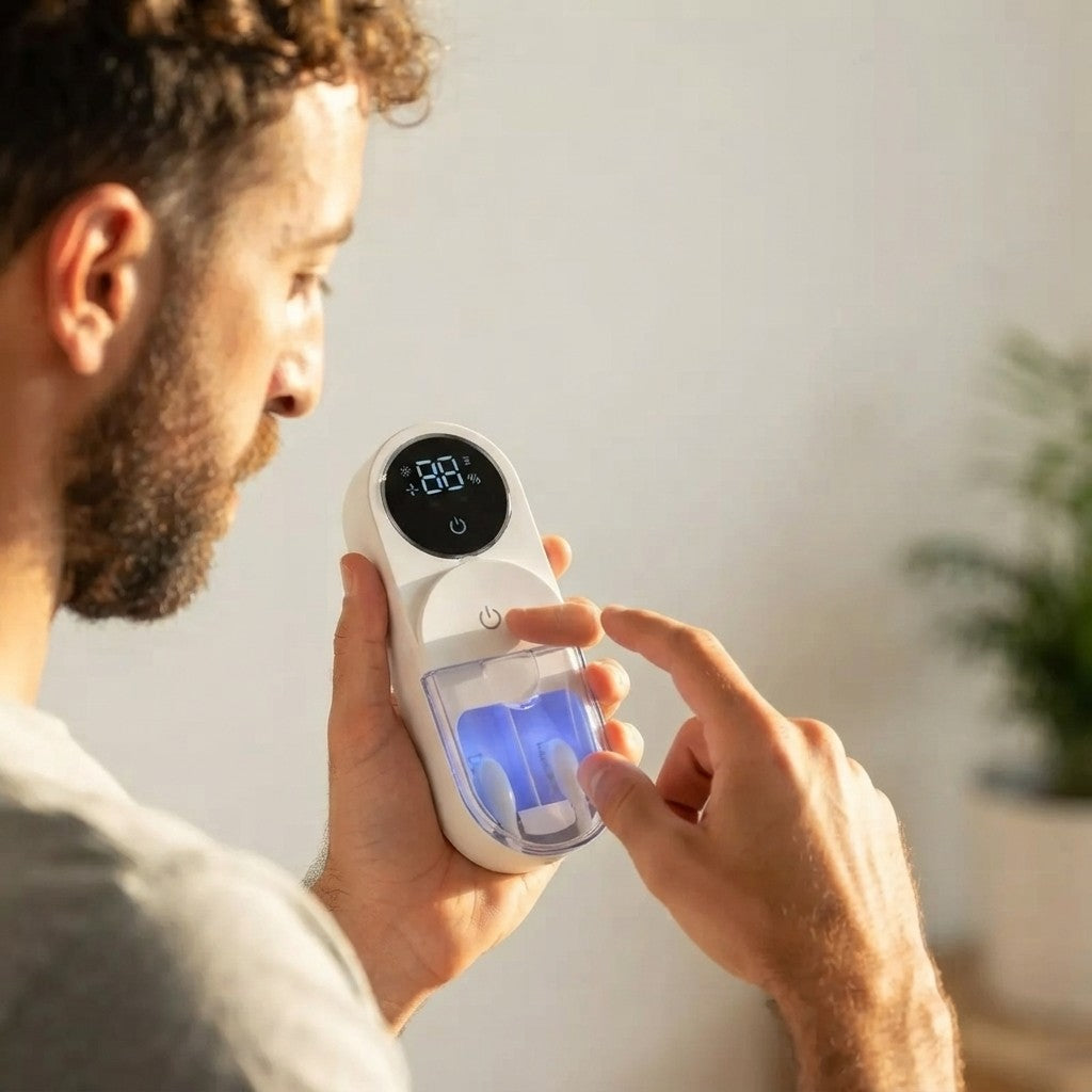 Soporte inteligente para cepillos de dientes con esterilización por inducción, montaje en pared y pantalla digital
